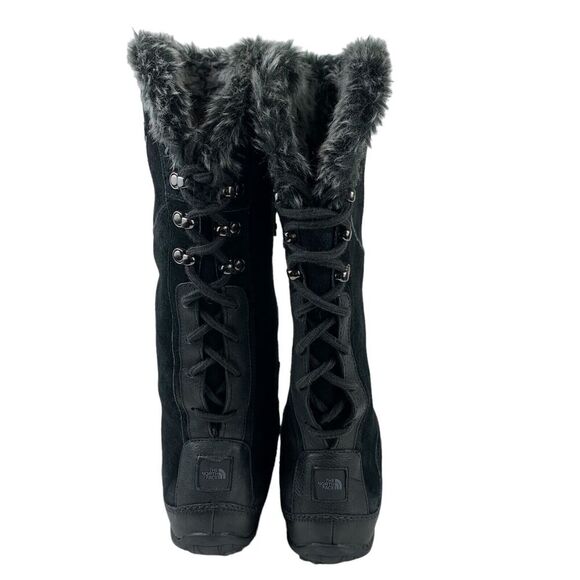 The North Face Women's Primaloft Boots 7 Black Suede Leather Lace Up Insulated - Picture 6 of 14